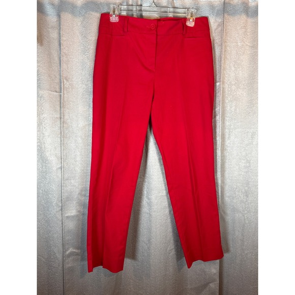 Talbots Pants - Talbots Womens Red Cropped Career Dress Pants Size 6